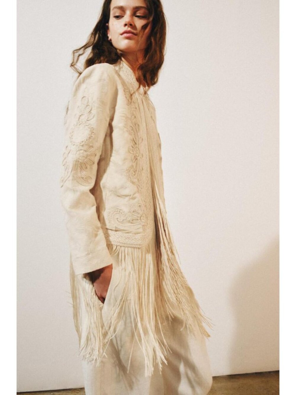 ZARA ZW COLLECTION FRINGED JACKET